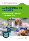 Das Cover für das Fortbildungspramm für Zahnärzte 2026